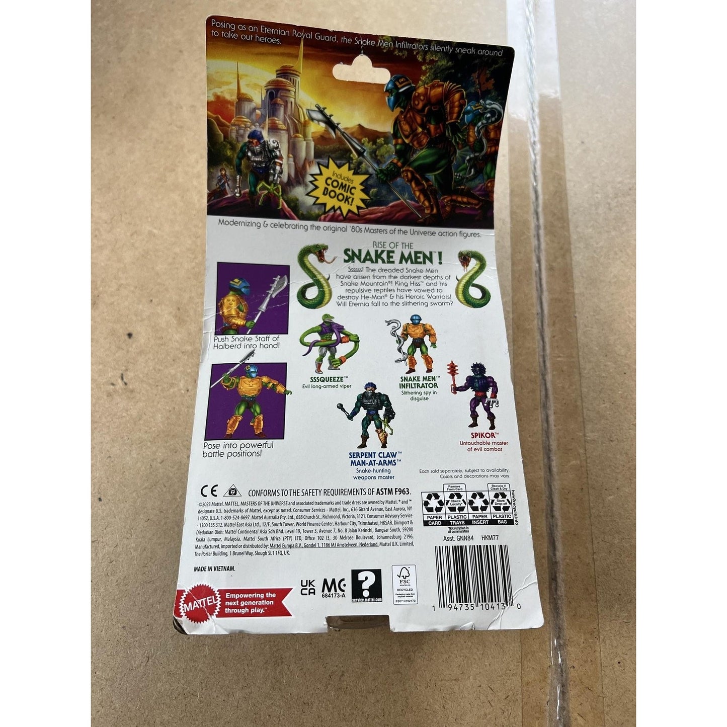 Masters Of The Universe Snake Men Infiltrator Action Figure 1:12 Boxed Green
