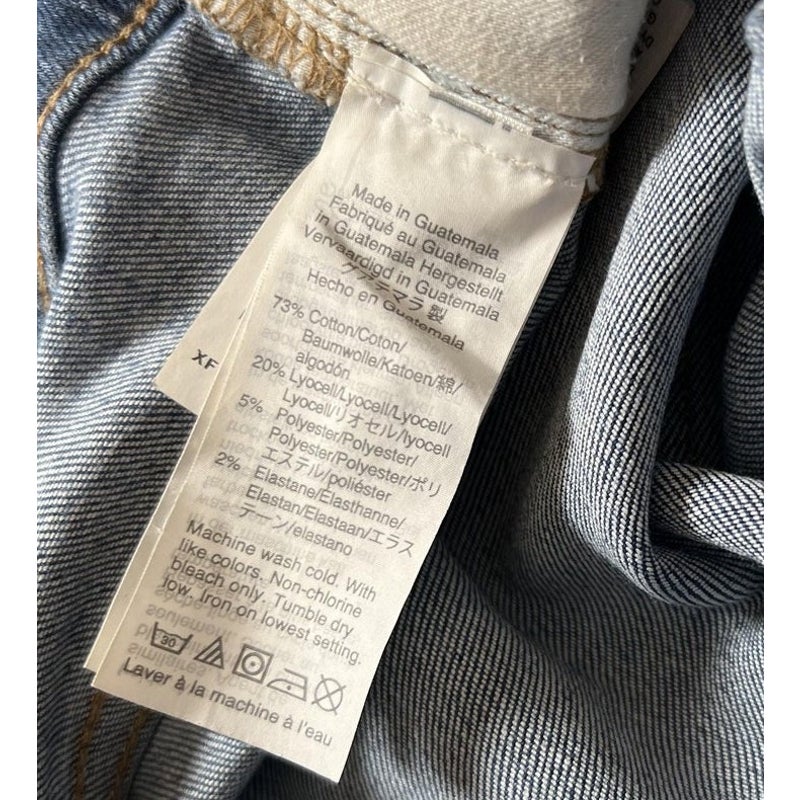Madewell Jeans Womens 30 Blue Medium Wash Cali Demi-Boot Raw Hem Button Fly