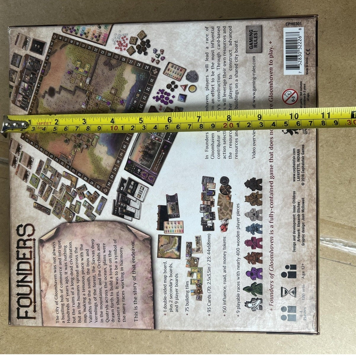 Cephalofair Games Founders Of Gloomhaven Strategy Board Game 2018 1-4 Players