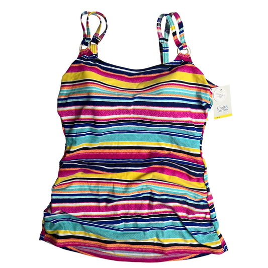 Croft & Barrow Striped Tankini Swimsuit Top Small S - NWT