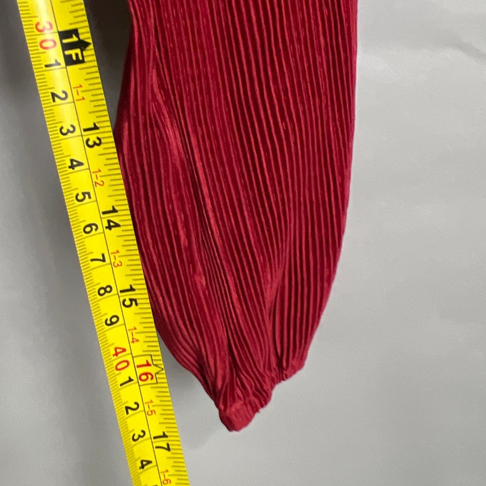 Abercrombie & Fitch XS NWT Red NWT Long-Sleeved Easy Waist Satin Top