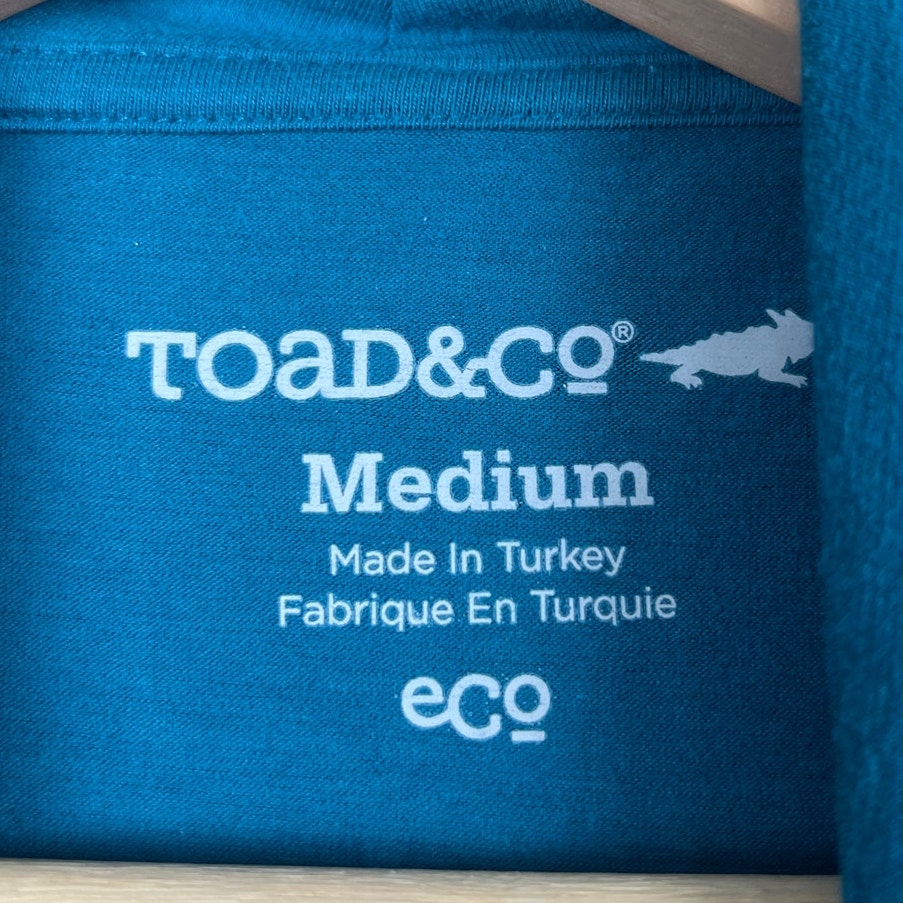 Toad & Co Stretchy Dress Women's M Blue Sleeveless Turtleneck With Pockets