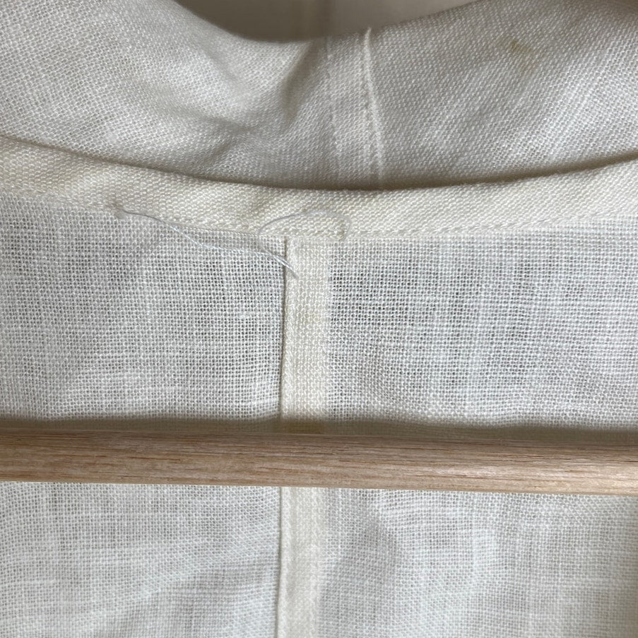 Babette White Ivory Cotton Cardigan Top Blouse Medium M