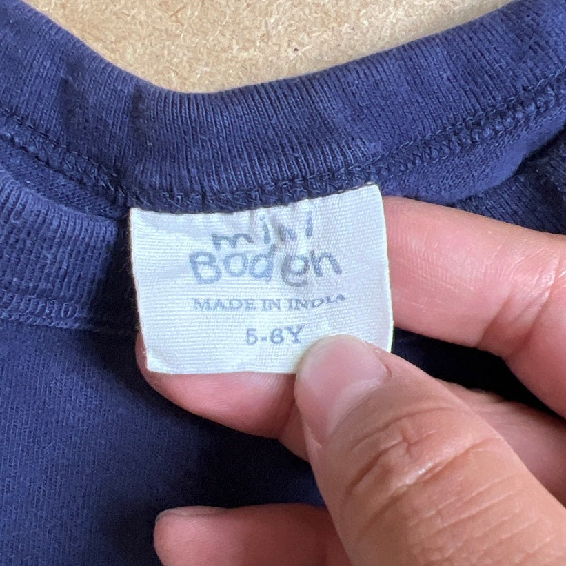 Mini Boden 5-6Y Boy Long Sleeve Monster Graphic Top