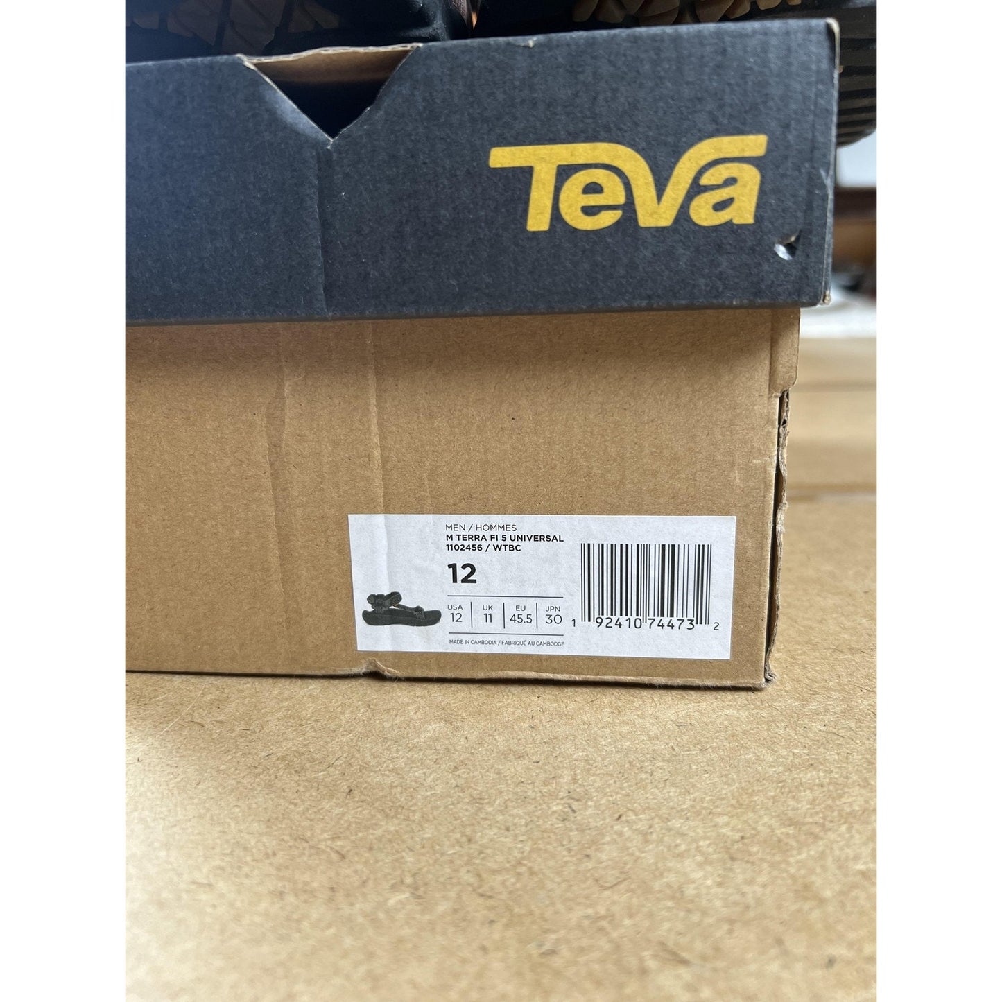 Teva Terra FI 5 Universal Sandals Mens US 12 Brown Leather Outdoor Shoes