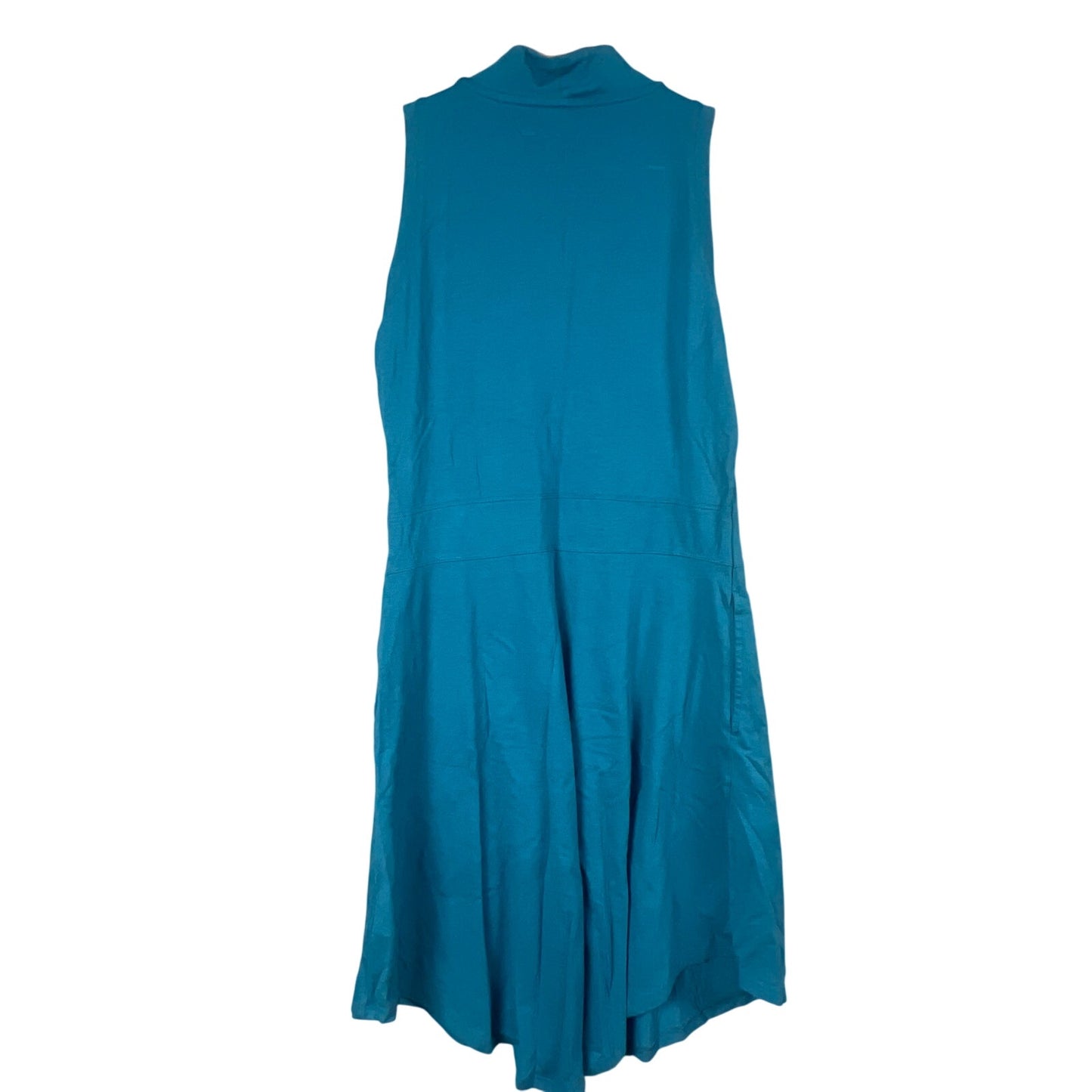 Toad & Co Stretchy Dress Women's M Blue Sleeveless Turtleneck With Pockets