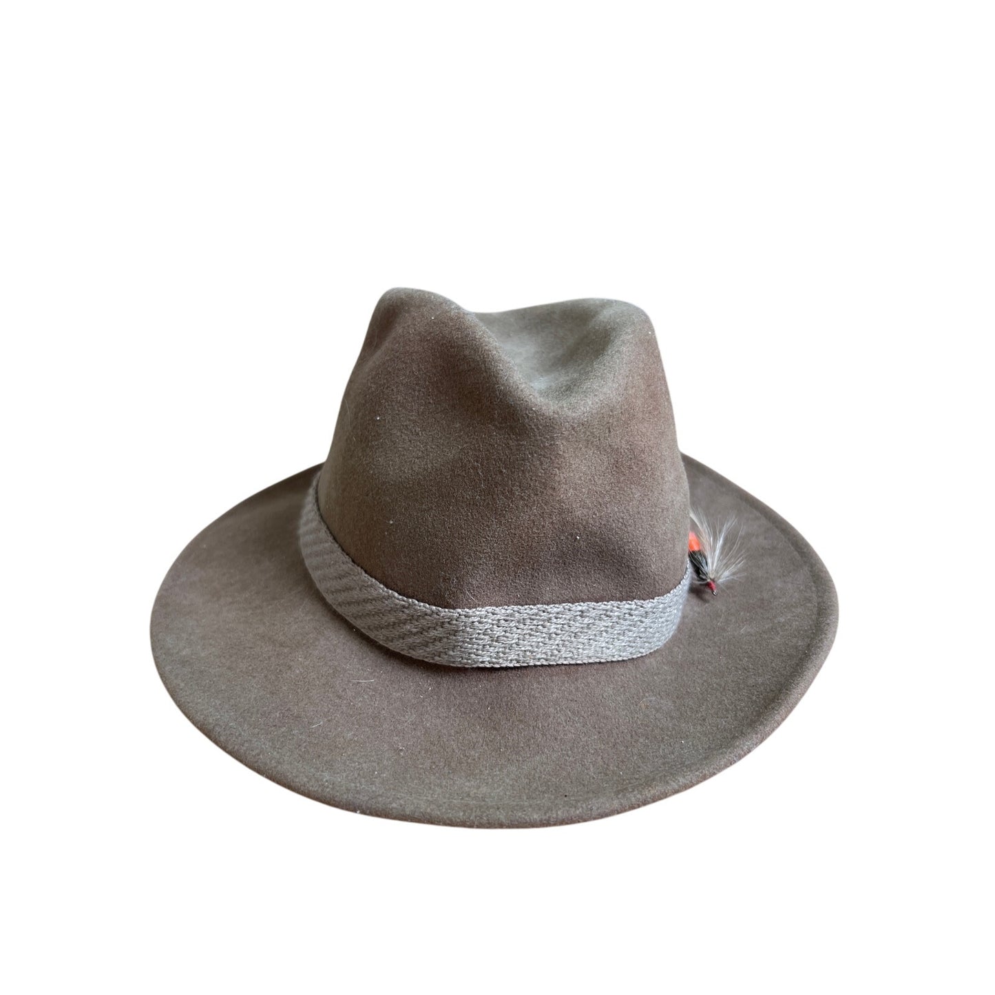 Mens Pure Wool Outback Crushable cowboy hat Olive/Green Medium