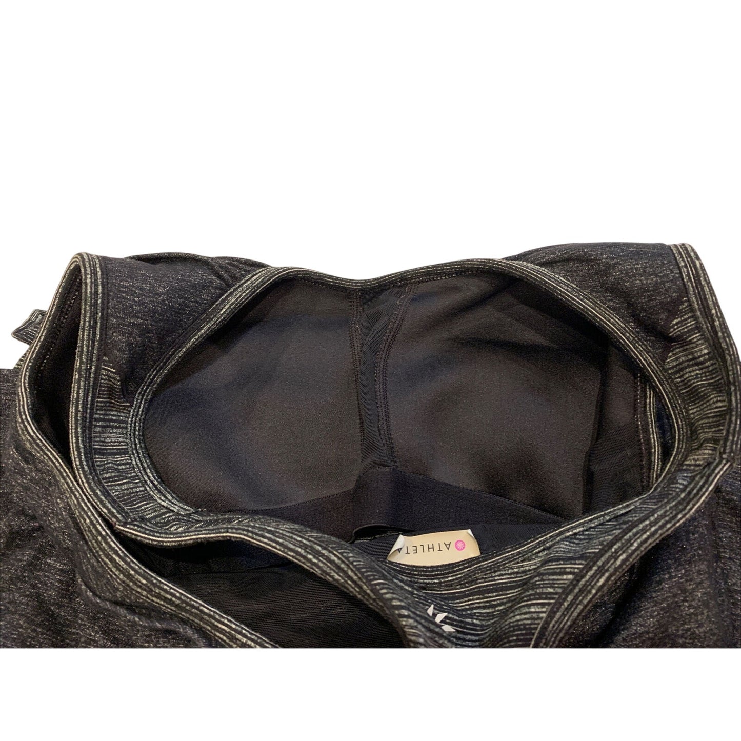 Athleta Tank Razor Back Charcol Gray Double Lined Small S - EUC