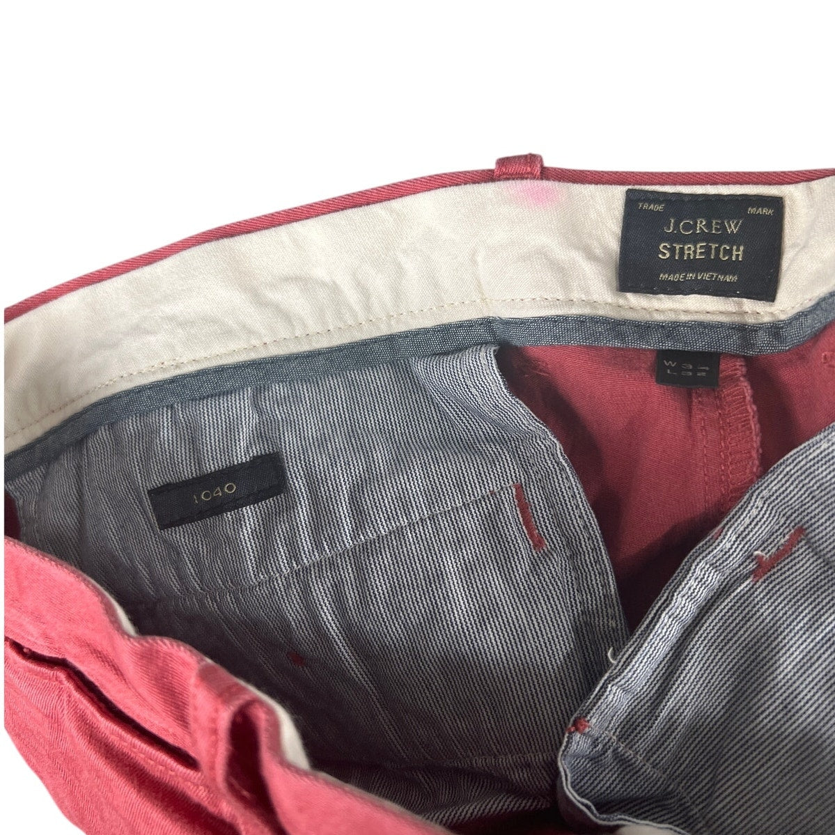 J. Crew Stretch Red Dress Pants 34 x 32 Cotton Chino