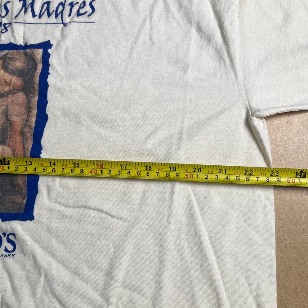 Vintage 1999 Dia De Las Madres Graphic Whiten Men T-Shirt Size XL