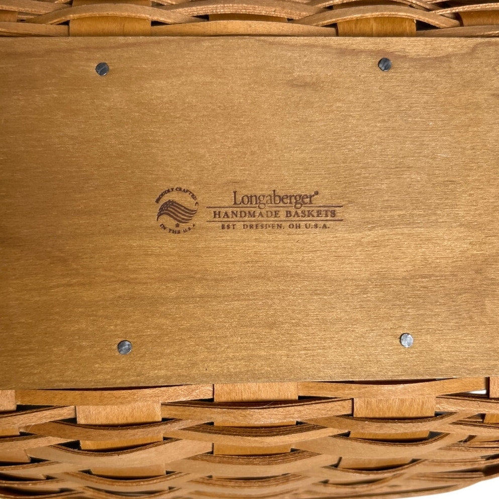 NWT Longaberger Handwoven In Ohio Handmade Fall Harvest Basket