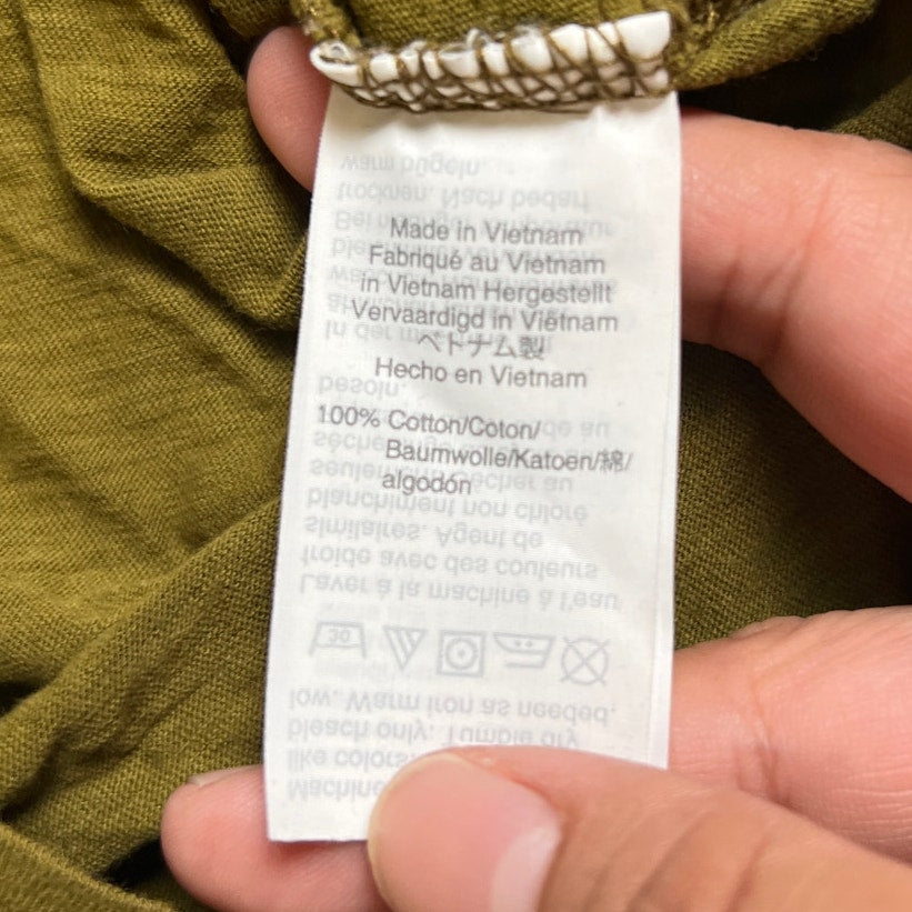 Madewell Olive Green V-Neck Pocket Tee Women Size XS
