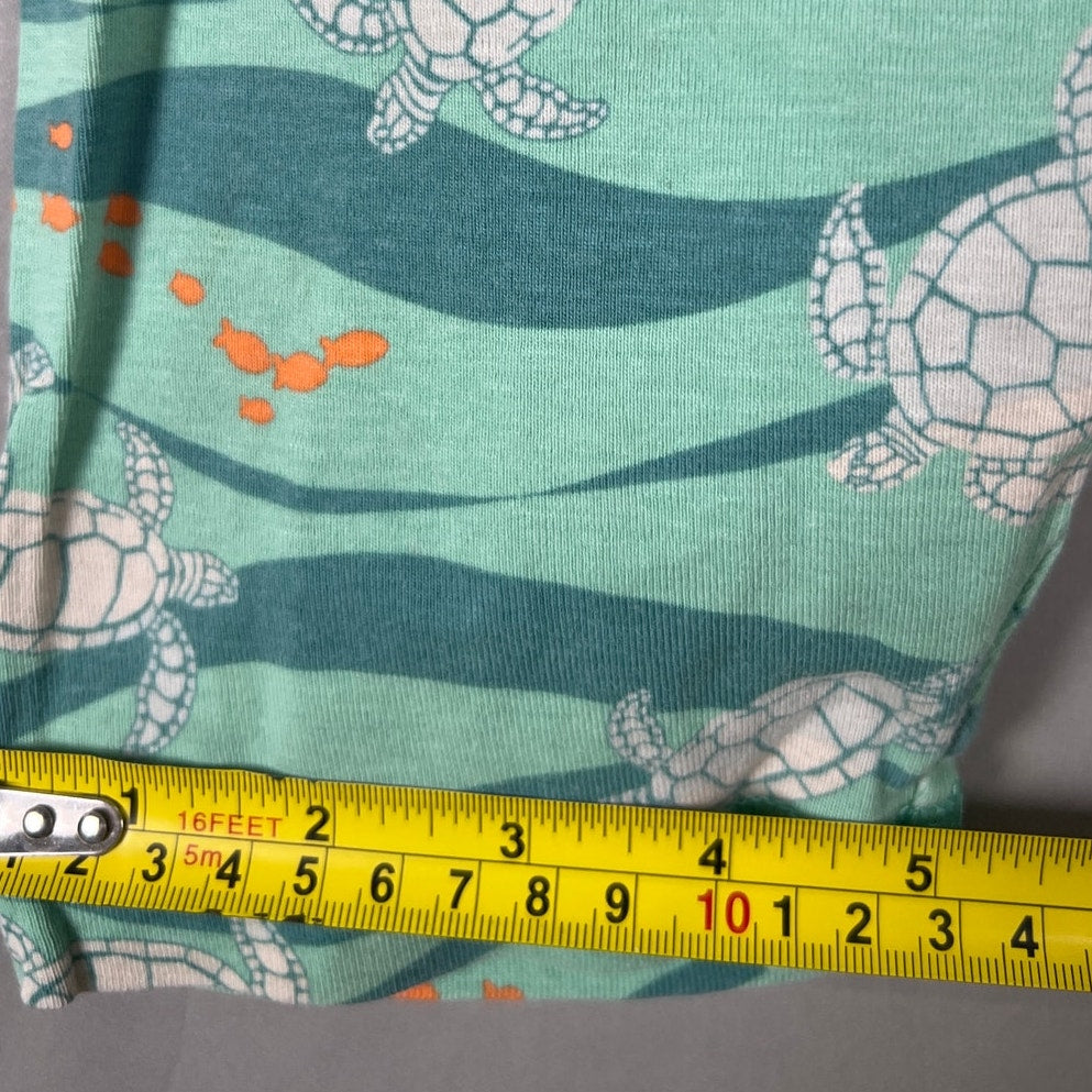Tea Collection Boys Green Turtle Pajama Set Size 8