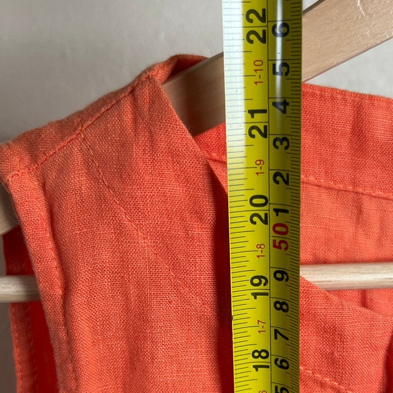 Le Phrase De La Baleine Size 10 Women Top Orange Linen