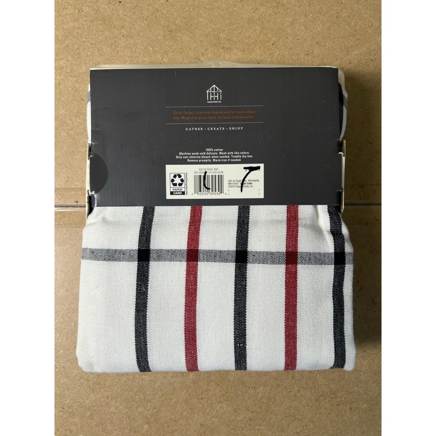 Hearth & Hand With Magnolia Throw White Non-Standard 100% Cotton Plaid Farmhouse
