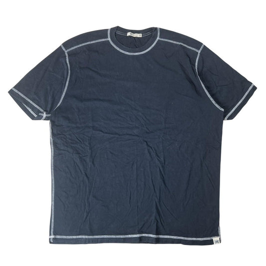 Agavelux Shirt Mens 2XL Black Cotton Crew Neck Contrasting Trim Logo Jersey