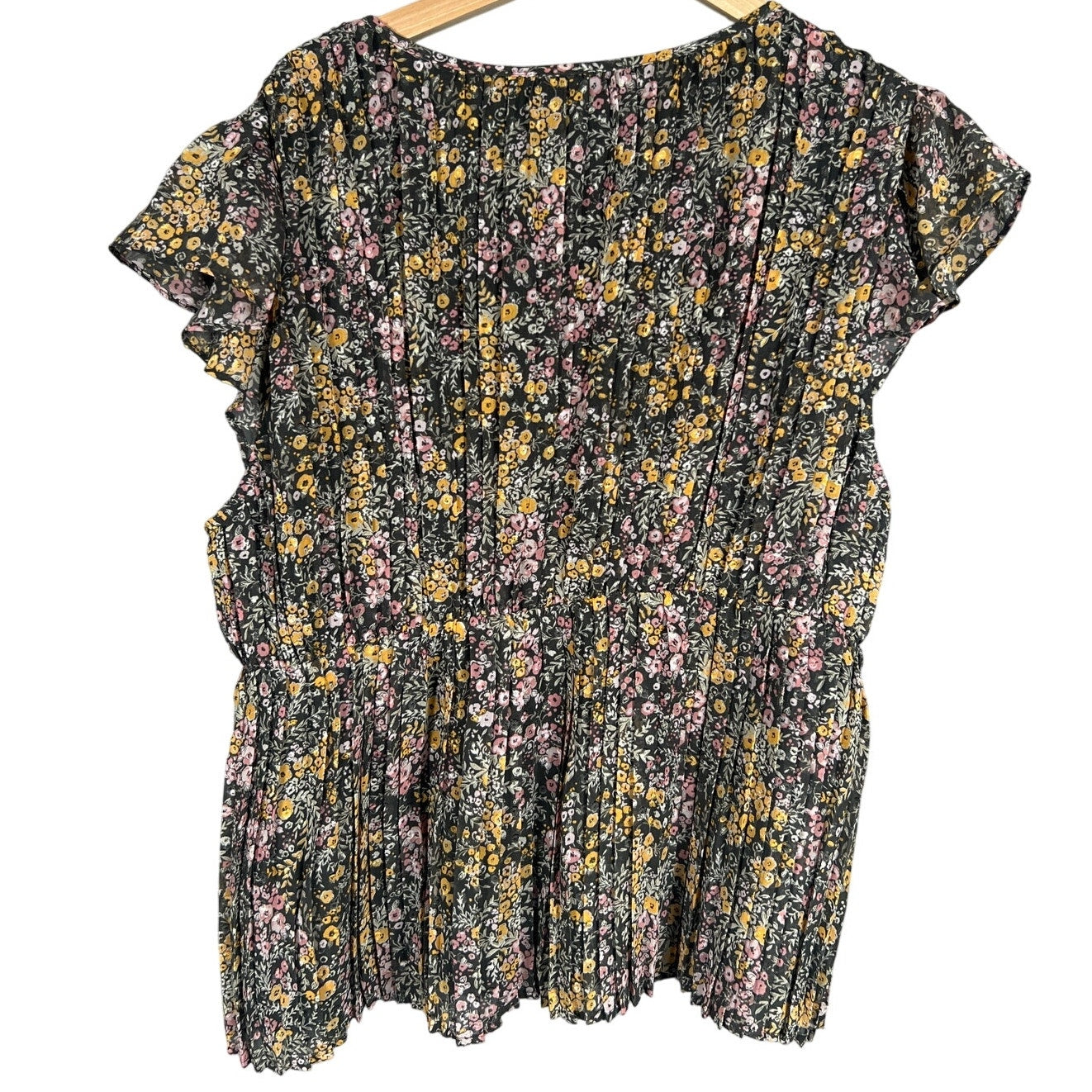 Les Serein 100% Polyester XL Renee Floral Top