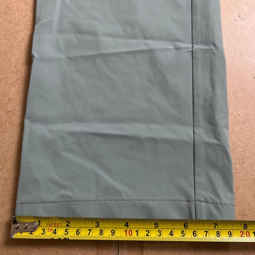 Brady Brand Pants Mens 34 Olive Performance Structured Nylon Stretch Chinos