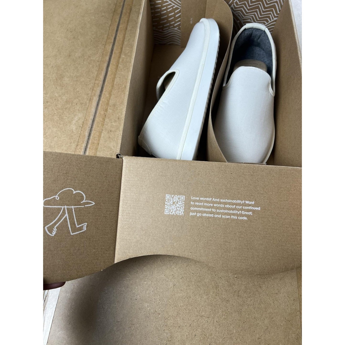 Allbirds Slip On Shoes Mens Size 12 White Fabric Casual Walking Comfort Athletic