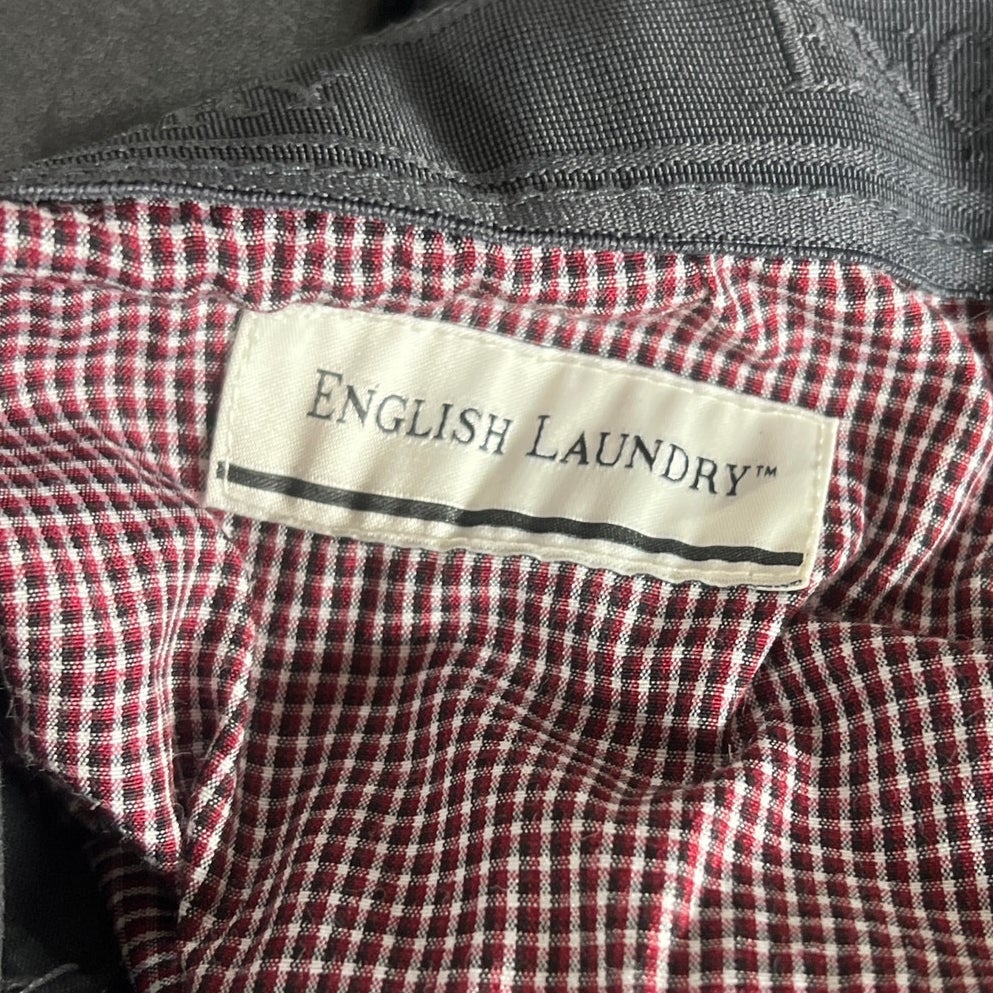 English Laundry Gray 40x30 Men's Dress Chino Pants Forged Iron Gray