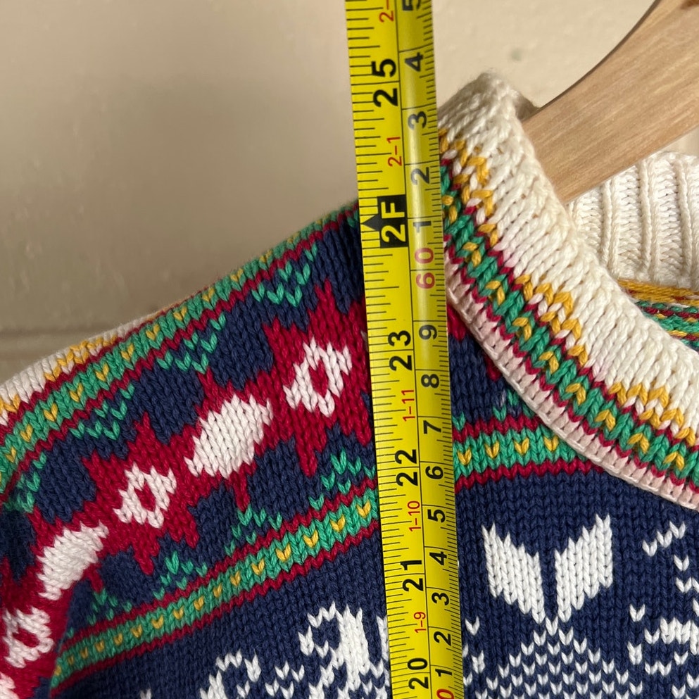 Dale of Norway Heavy Knit 100% Cotton Medium Ski Crewneck