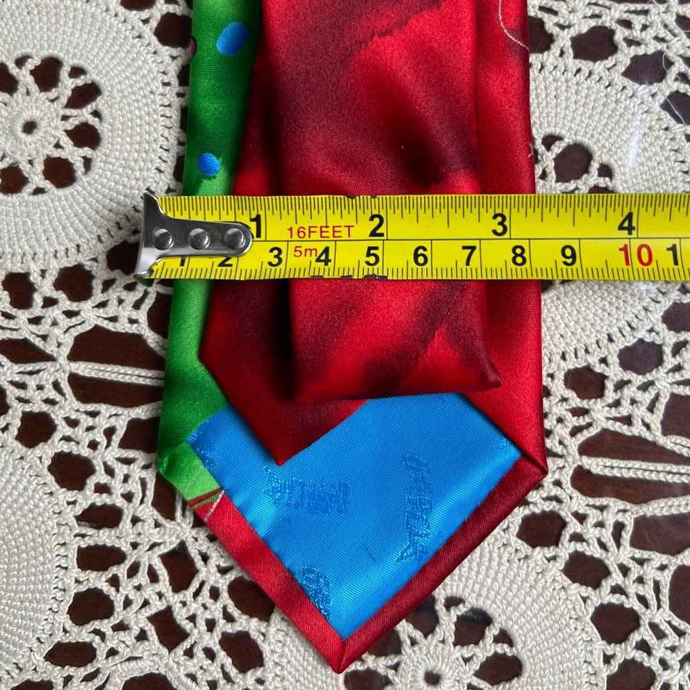 NWT Jerry Garcia Mens Designer Fashion Party Holiday Tie Colorful Red Green Blue