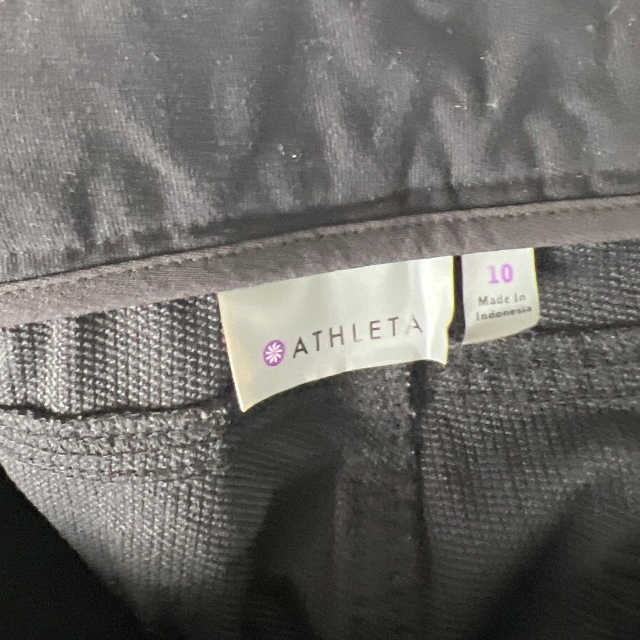 Athleta Nylon Size 10 Black Activewear Spandex Stretch Pants