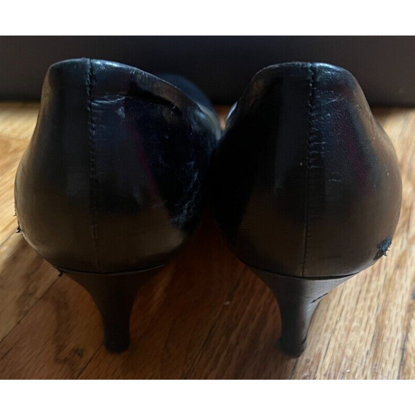 Andrea Carrano Italy 9 Black Mirror Bottom 3" Heels