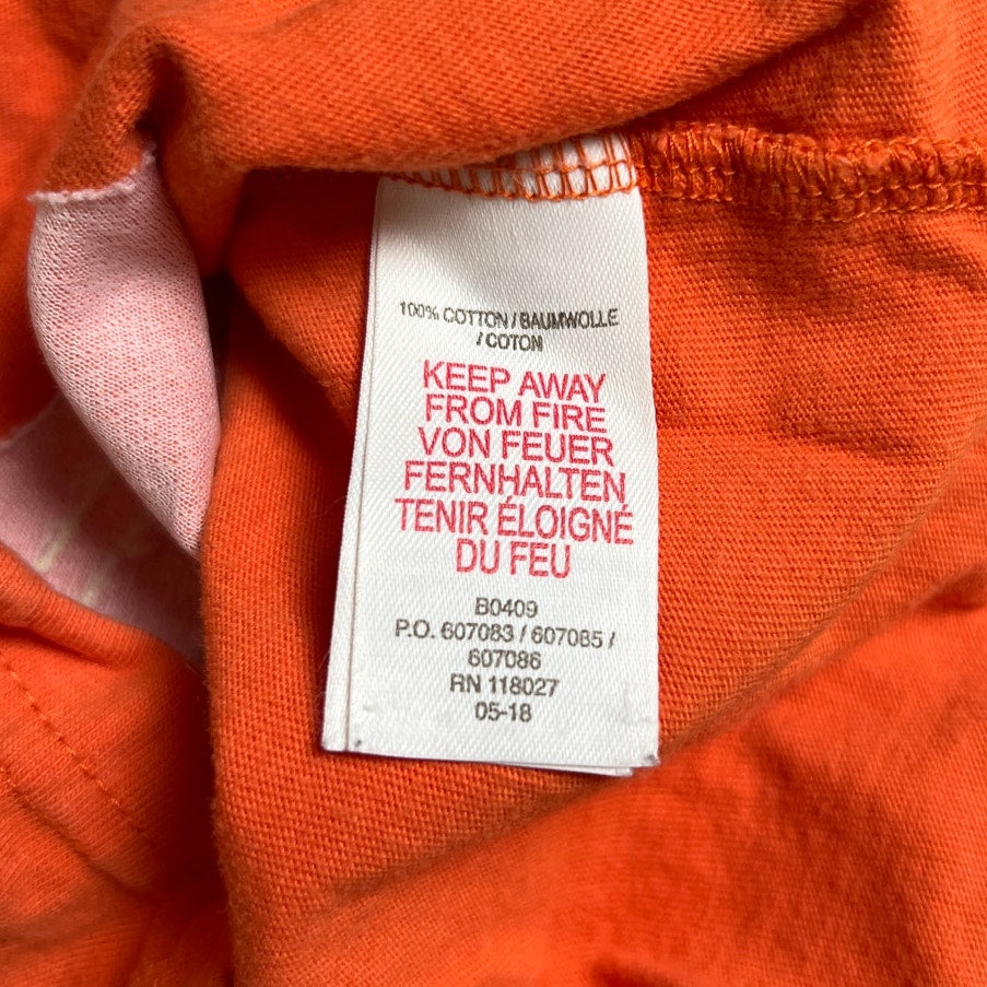 Mini Boden 6-7Y Boys Orange Cricket Graphic T-Shirt