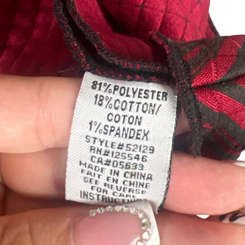 Habitat Red and Black Button Up Vest Women's Size S
