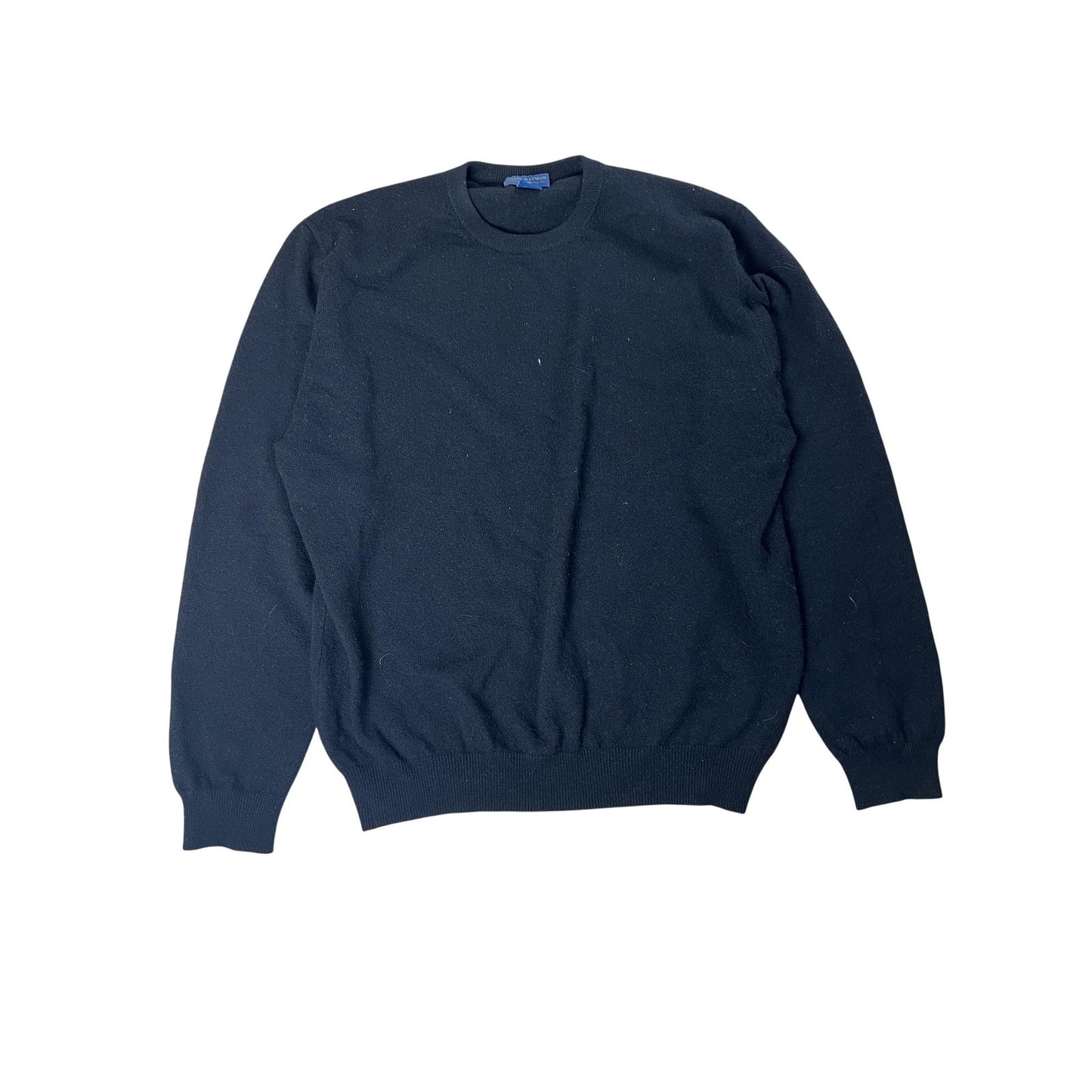 Joseph & Lyman Sweater Mens L Black Cashmere Crew Neck Pullover Lightweight