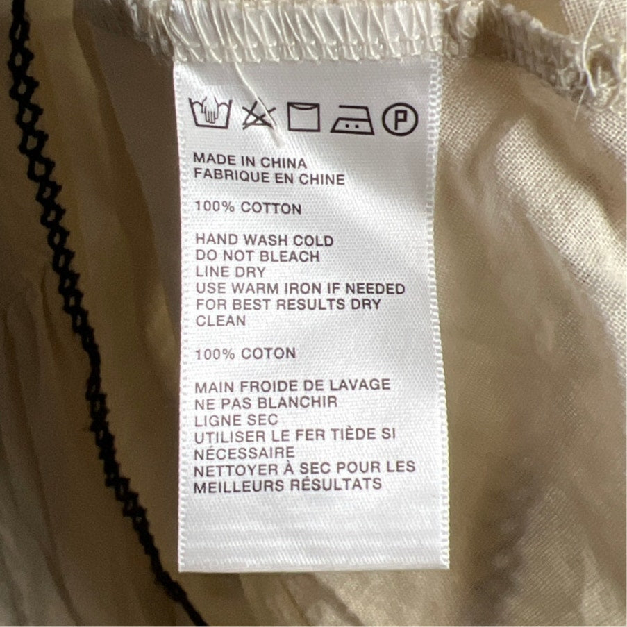 Ecote Prairie Tie-Strap Cami 100% Cotton Size S