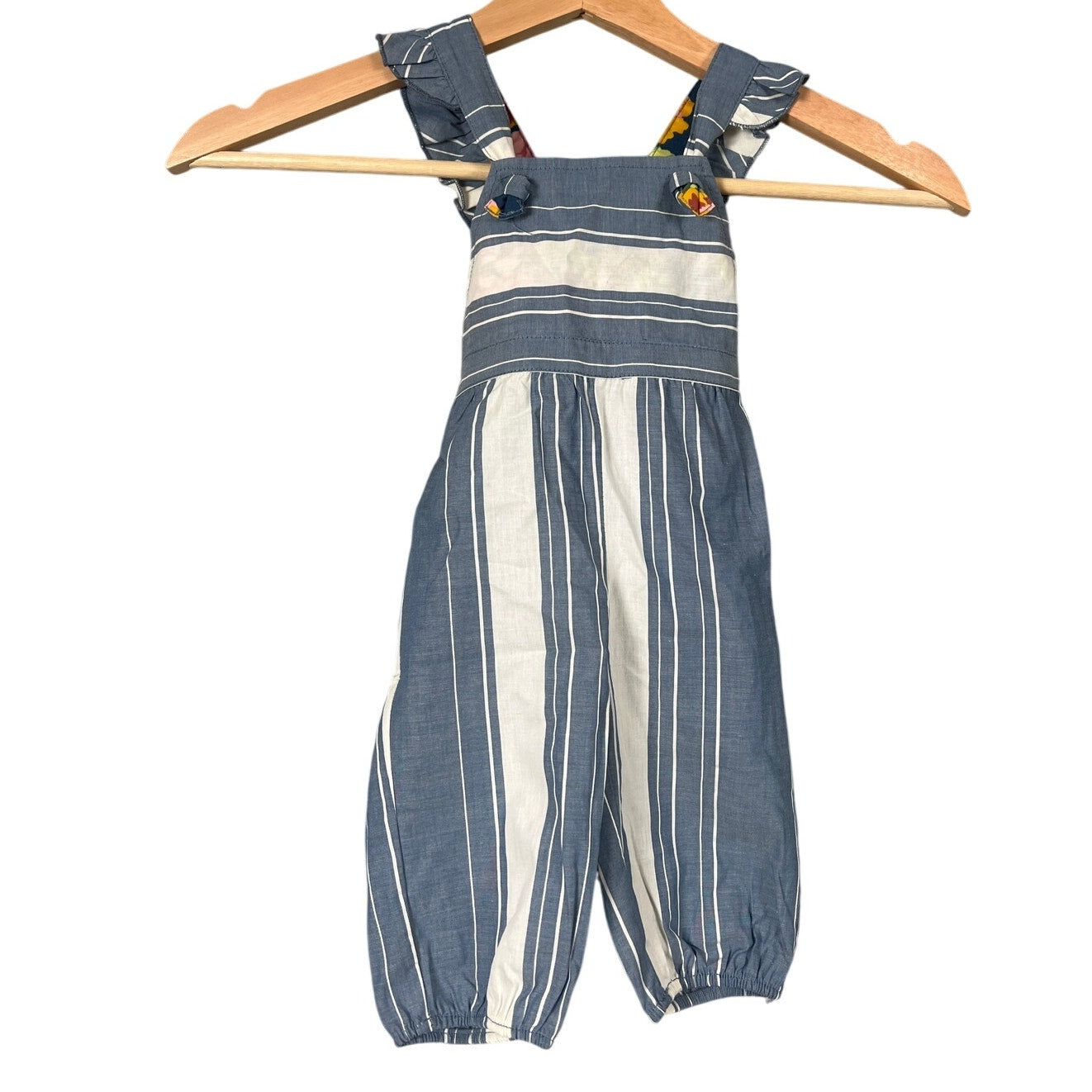 Matilda Jane Clothing W/ Joanna Gaines NWT Overalls Striped 0-3 Toddler