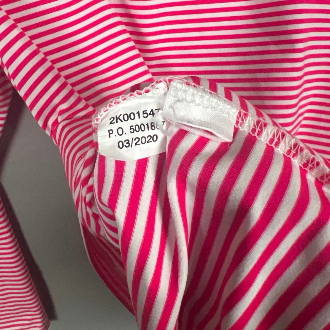 Vineyard Vines Sankaty Size Medium LS Women’s T-shirt Striped Pink
