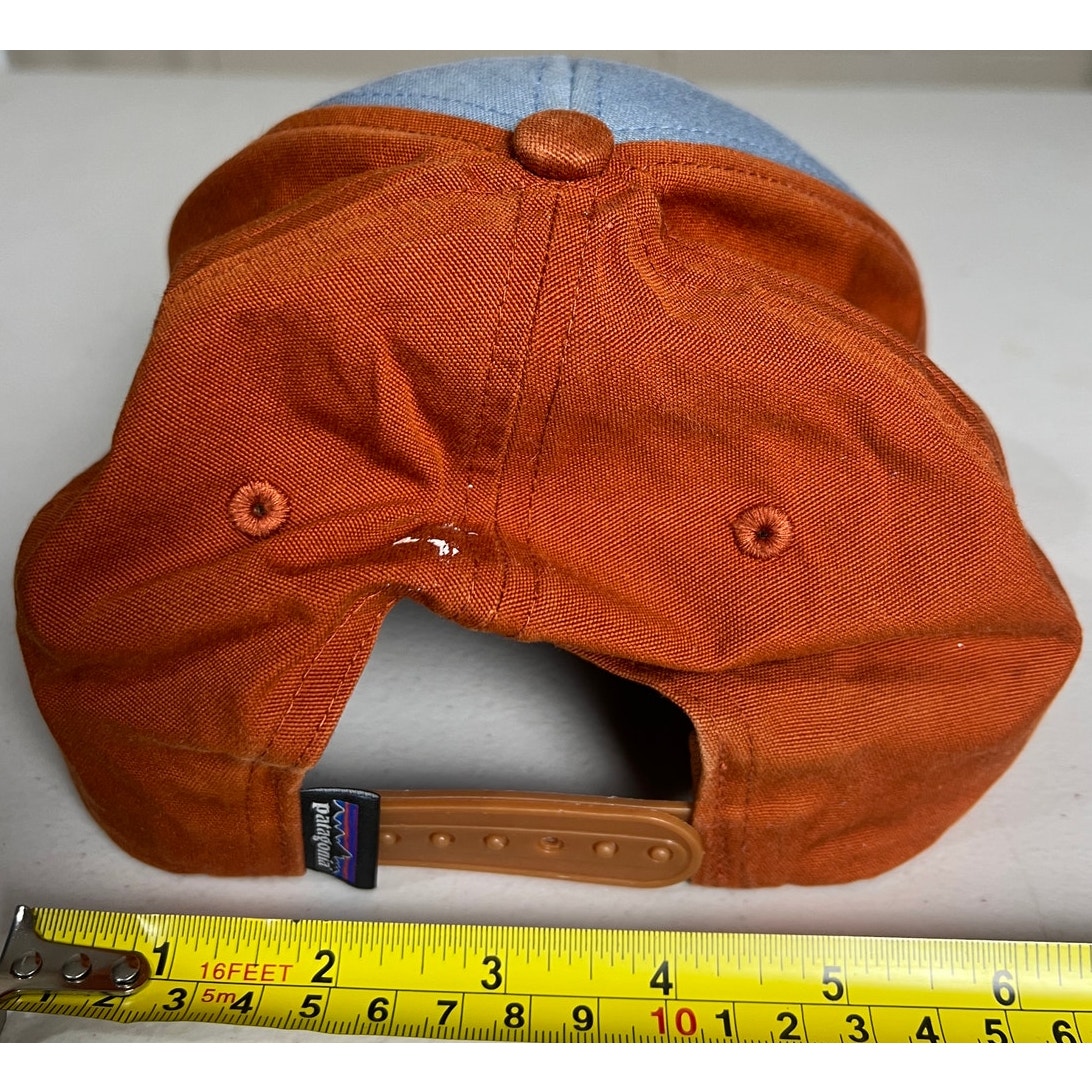 Patagonia Built To Endure Faded Hat Spell Out Logo Snap Back Baseball Cap