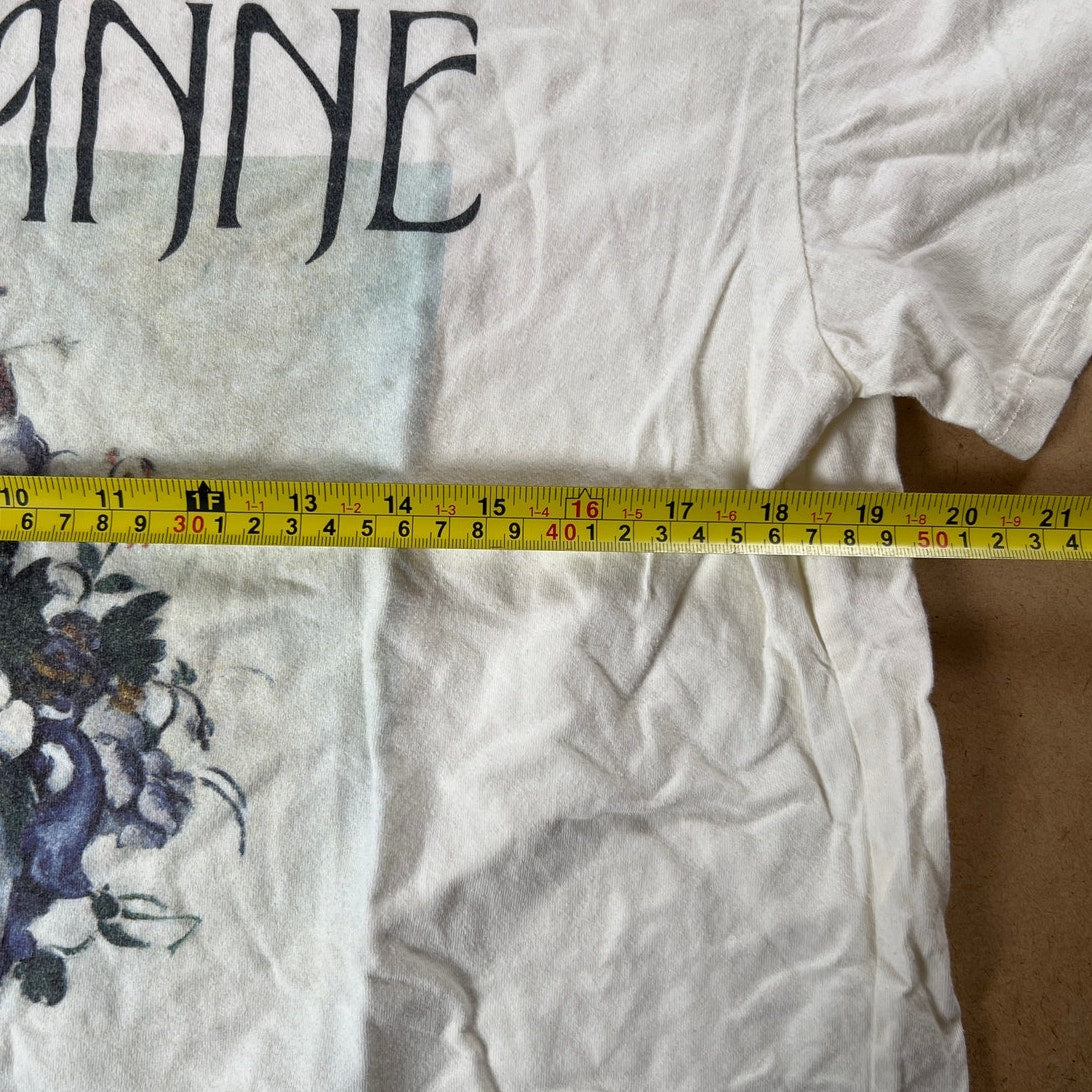 PacSun Men's Cream and Green Cezanne T-shirt Size M