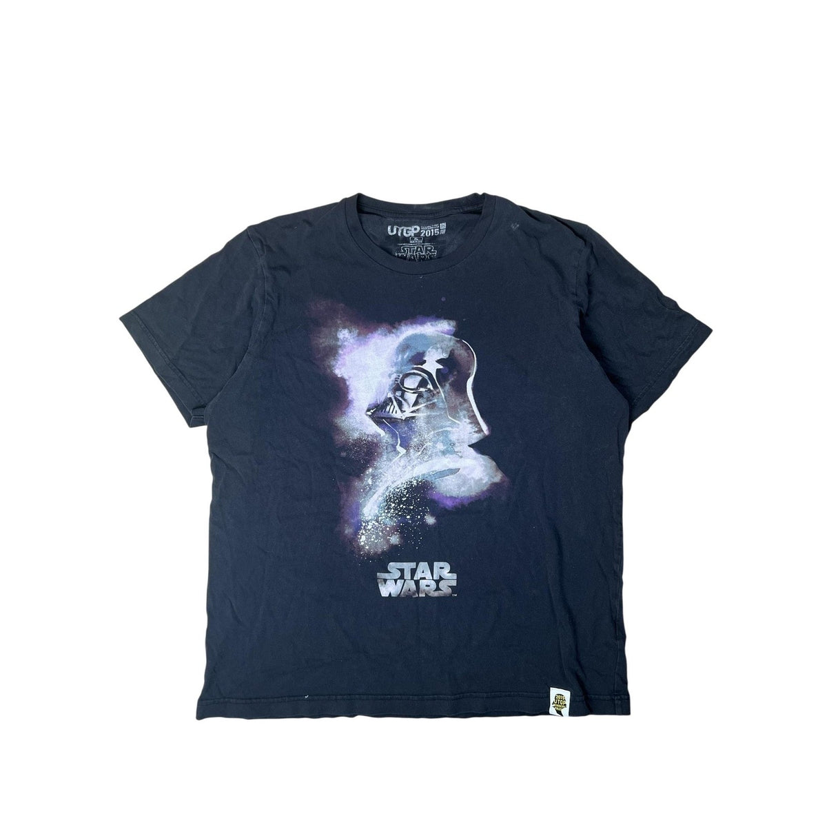 Uniqlo Shirt Mens XL Black Star Wars Darth Vader Graphic Cotton Crew Neck