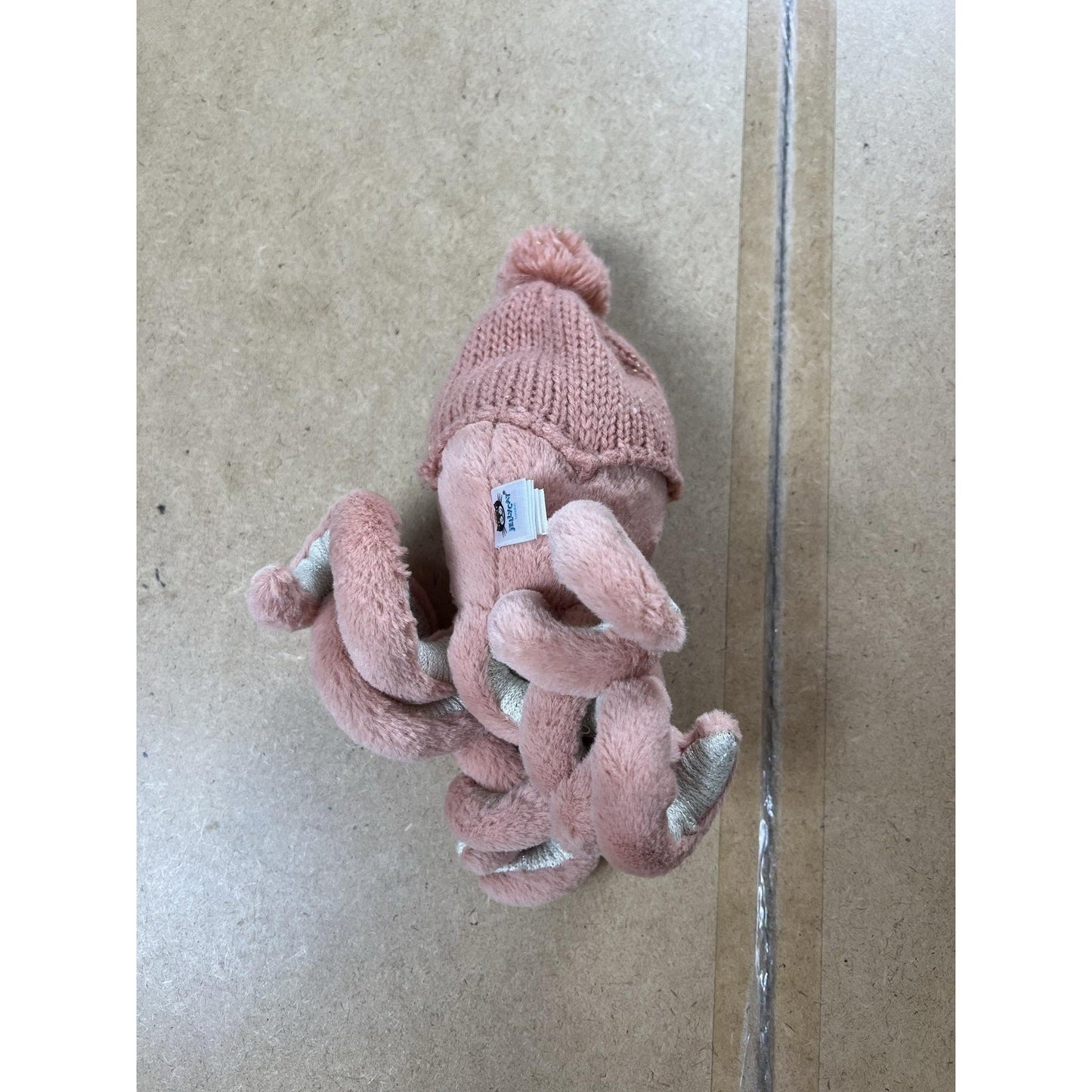 Jellycat Pink Octopus Plush 12 Months & Under Knit Hat Soft Stuffed Baby Toy