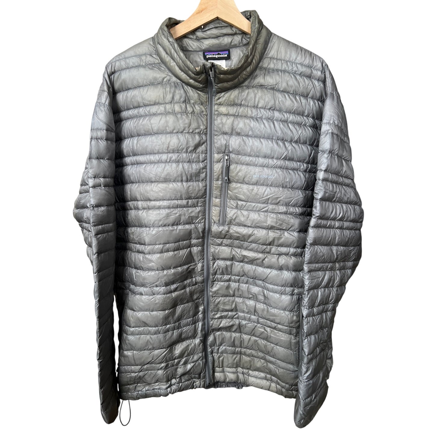 Patagonia 2XL Ultralight Down Silver 100% Nylon Jacket