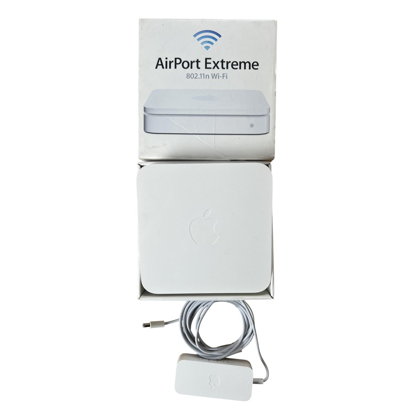 Apple AirPort Extreme Desktop Wi-Fi Router 802.11n White A1408 GigE USB