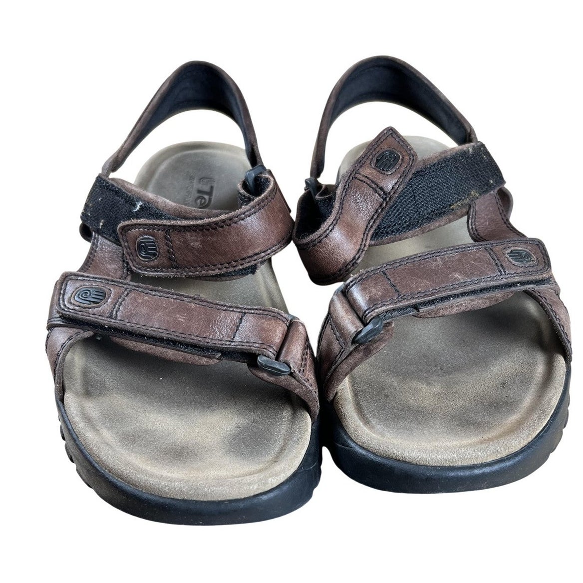 Teva Terra FI 5 Universal Sandals Mens US 12 Brown Leather Outdoor Shoes