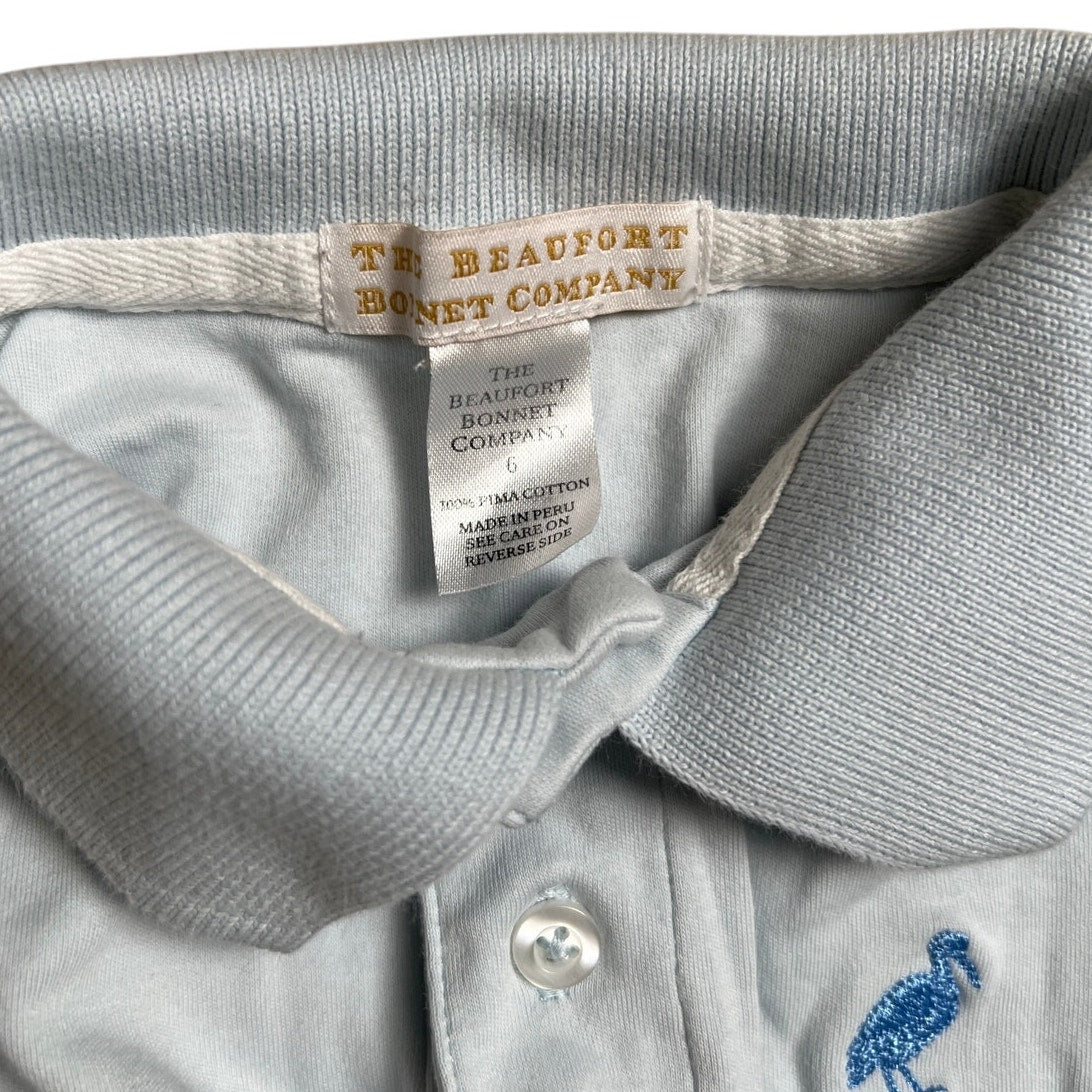 The Beaufort Bonnet Company Light Blue LS Prim & Proper Polo Size 6