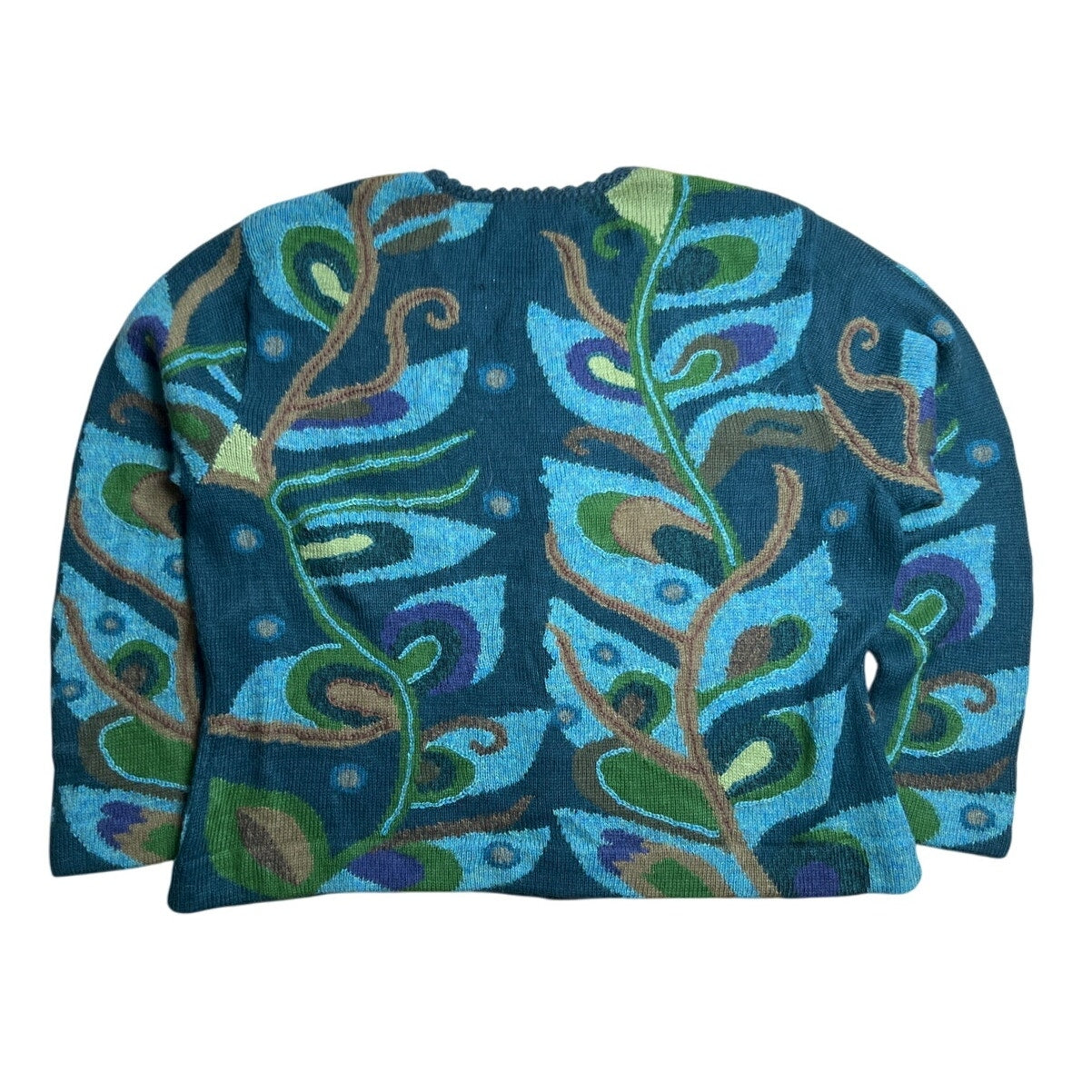 Tabask Handmade Alpaca/Wool Blend Colorful Sweater Size XL