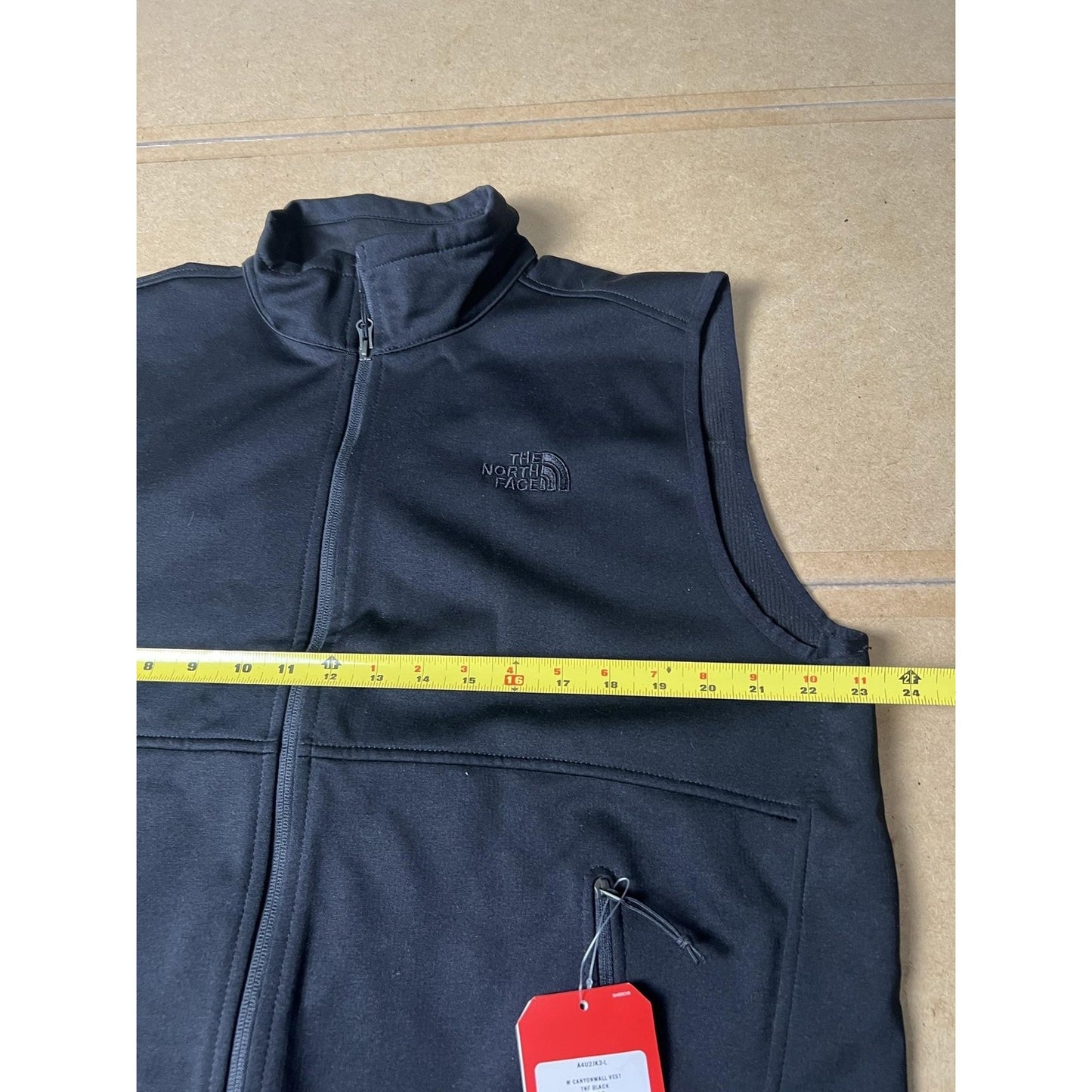 The North Face Vest Mens L Black Canyonwall Windbreaker Full Zip Zipped Pockets