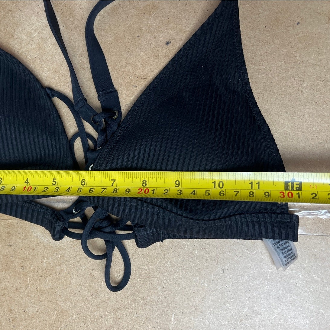 Pink Victoria Secret Black Swim Top Size S