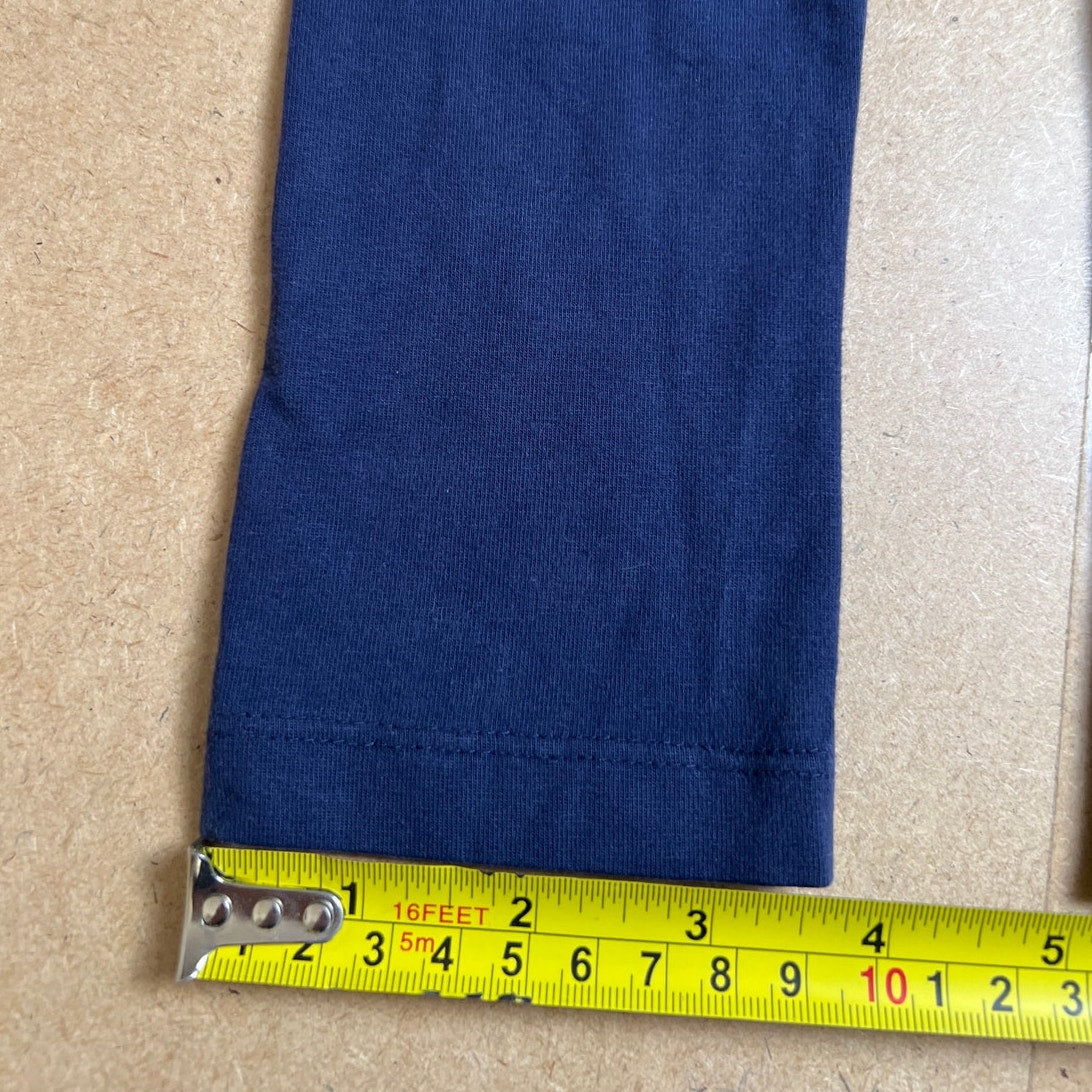 Primary Girl Set Navy Blue And Rainbow Stripes Leggings Size 5