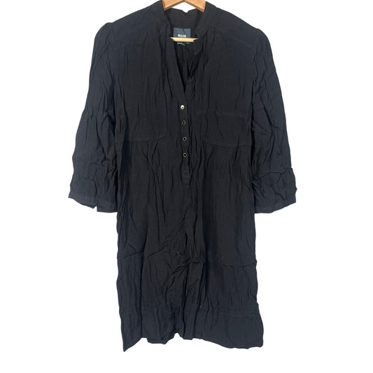 Maeve Anthropologie Women's Size 4 Popover Mini Shirt Dress Black