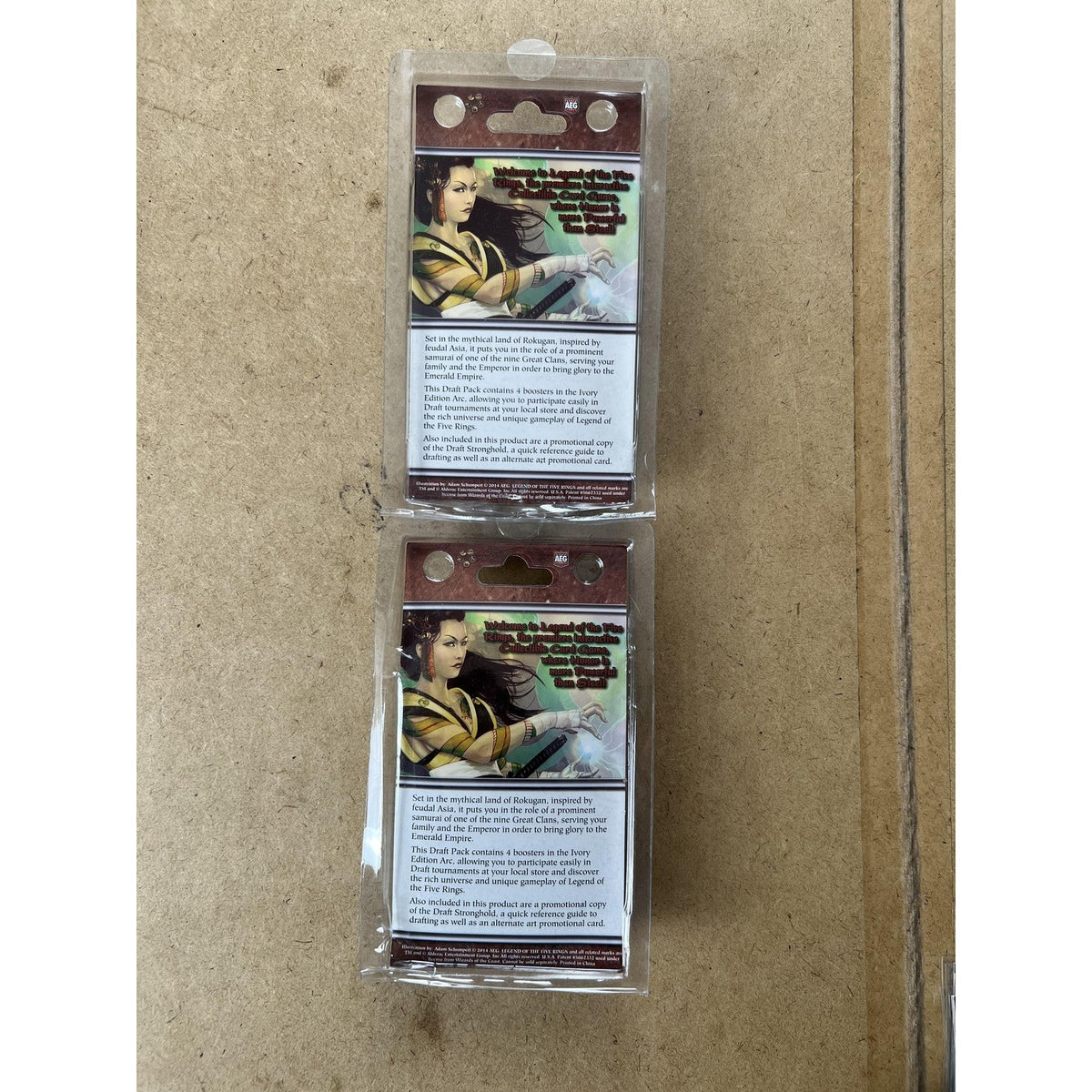 Legend Of The Five Rings White Draft Player Kit Lot Of 2 AEG Promo 2014