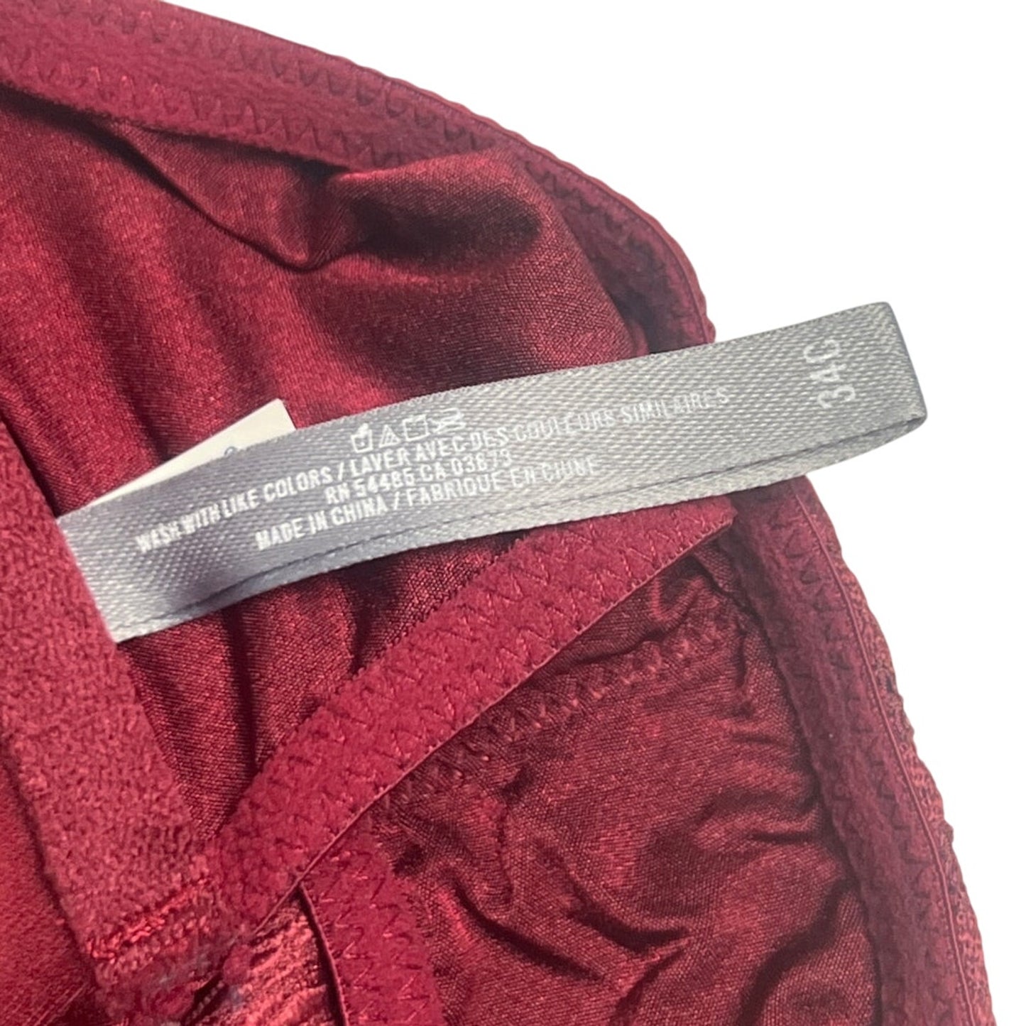 Auden Bra Plunge Push up Racerback Red 34C