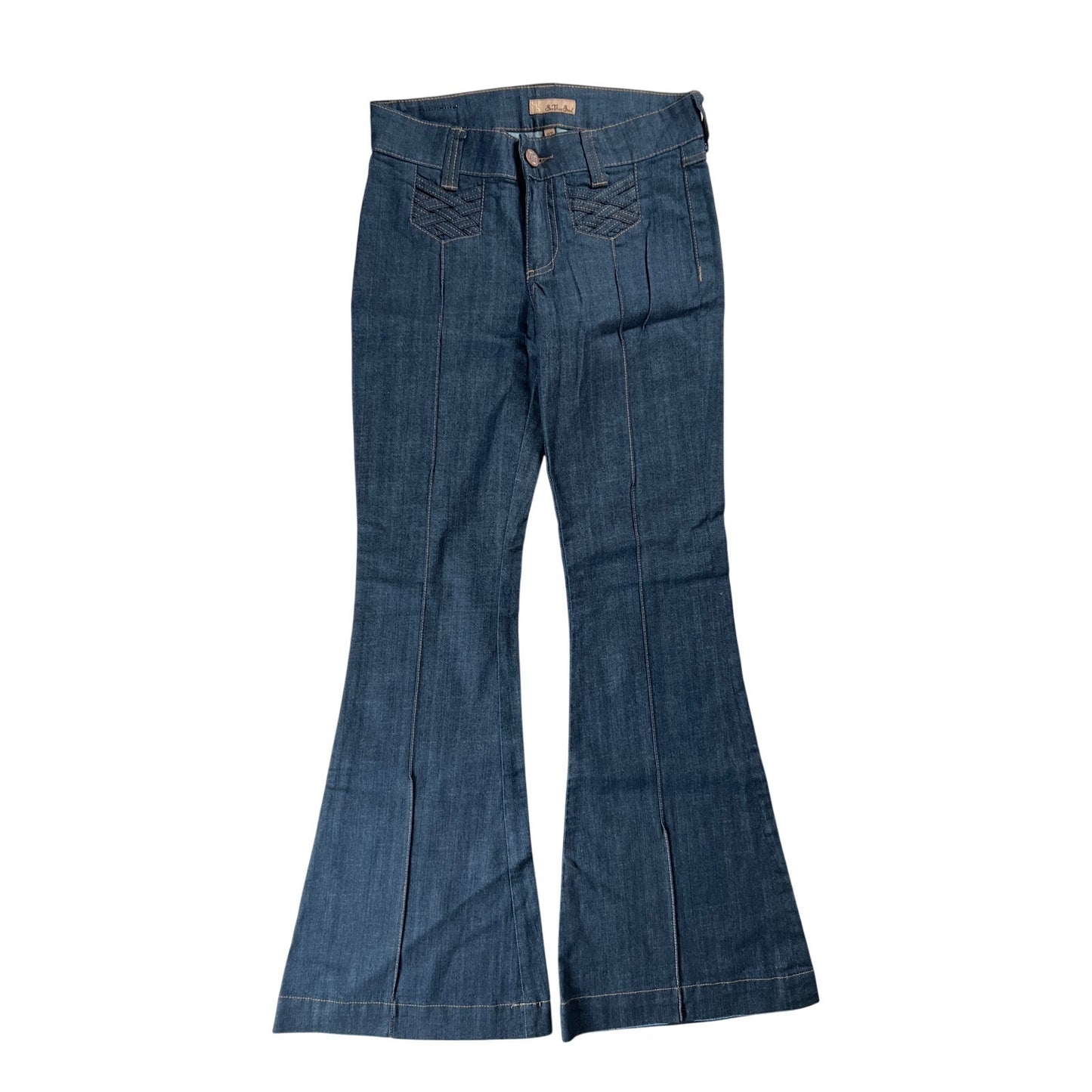 See Thru Soul Boot Cut Jeans Womens SZ 27 Blue Denim Flared Leg Casual Cotton